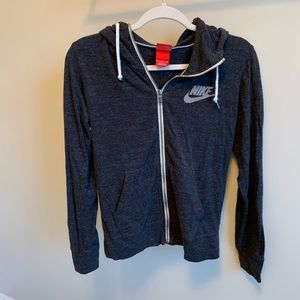 NIKE soft lightweight cotton full zip hoodie